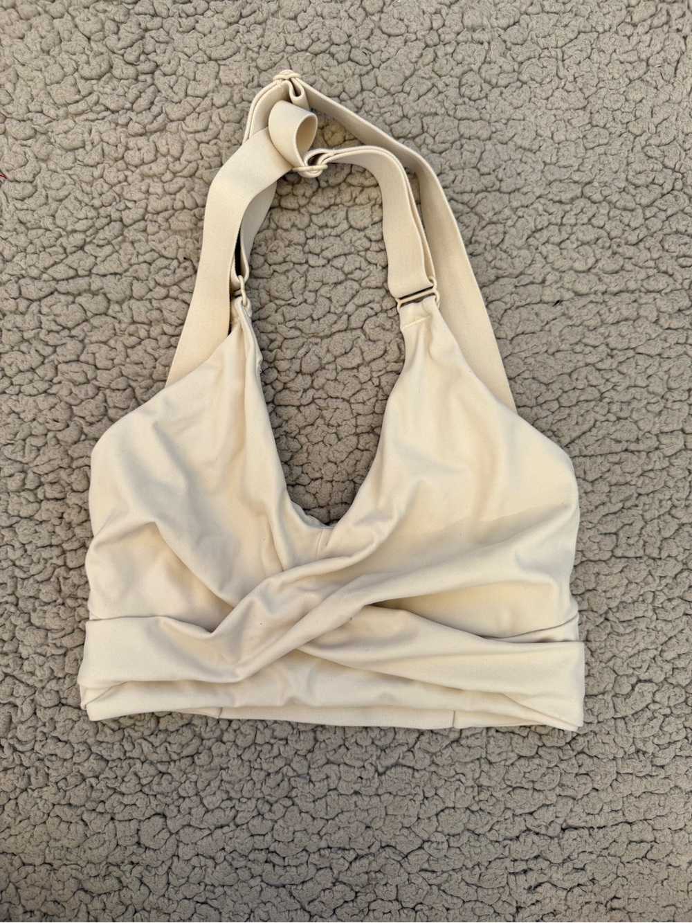 Buffbunny candy wrap bra in Oatmilk
